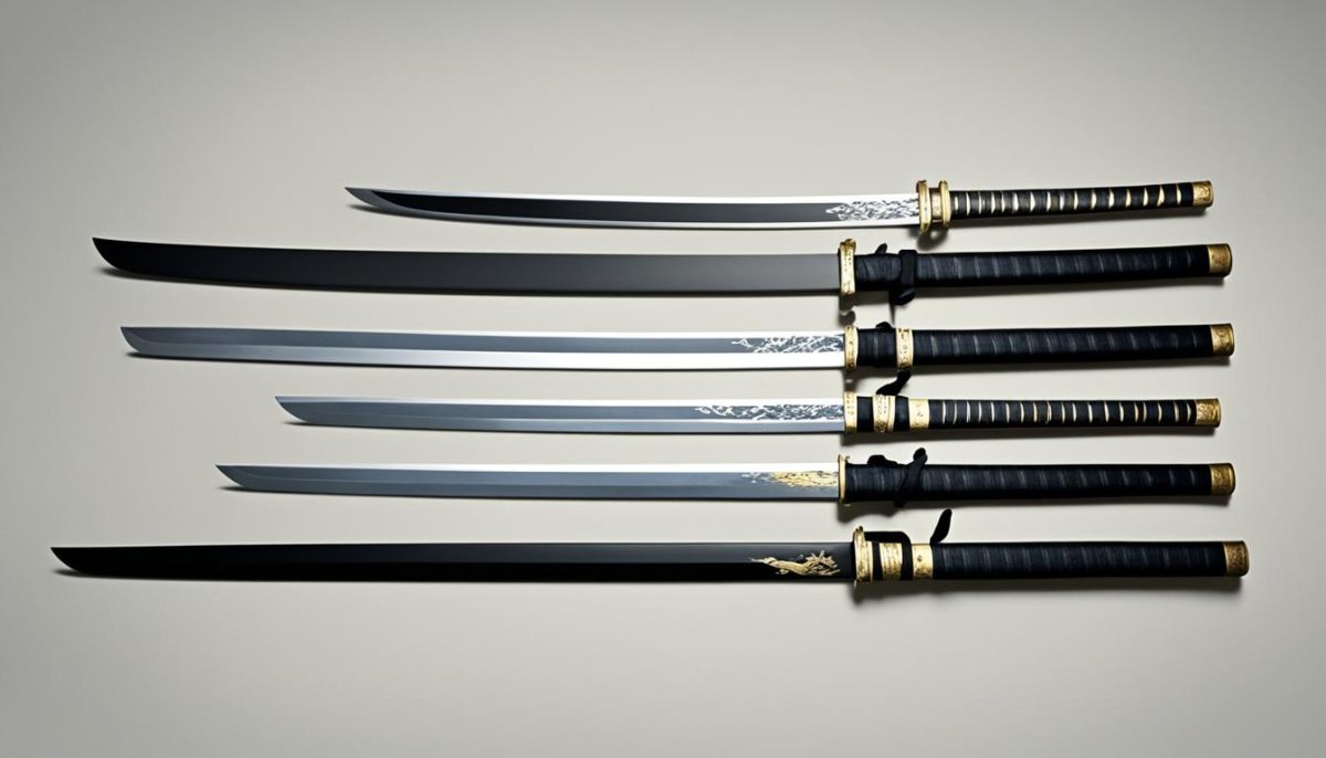 Katanas highlighting the katana length